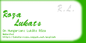 roza lukats business card