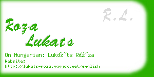 roza lukats business card